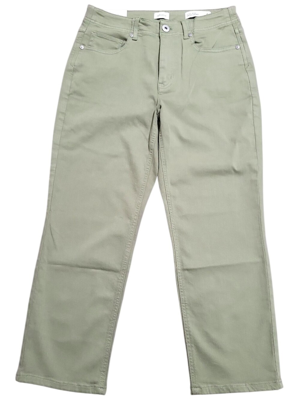 J. Jill High-Rise Straight Leg Crop Light Olivine Size 6 NWT Stretch 14×23 - Picture 2 of 16